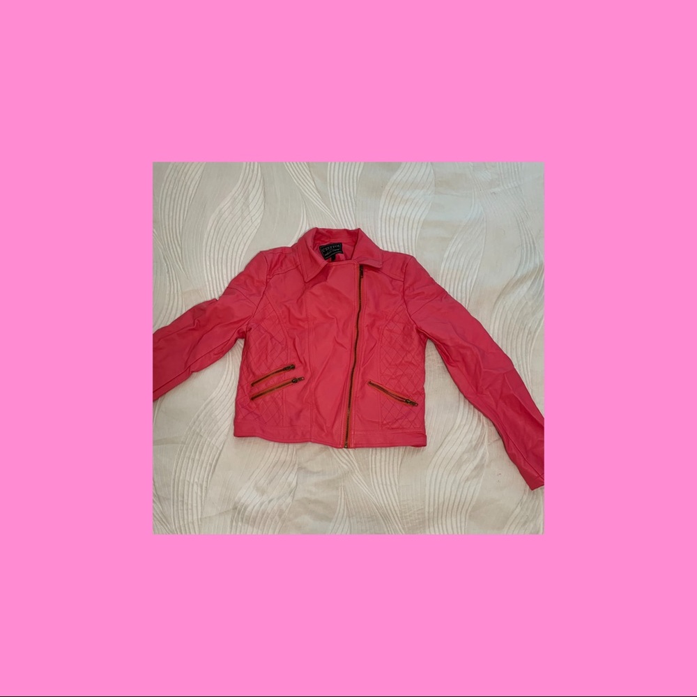 Pink Leather Jacket